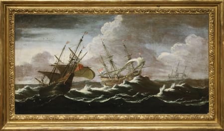 Scuola Fiamminga — Marina in tempesta